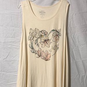 Cream printed Torrid tank